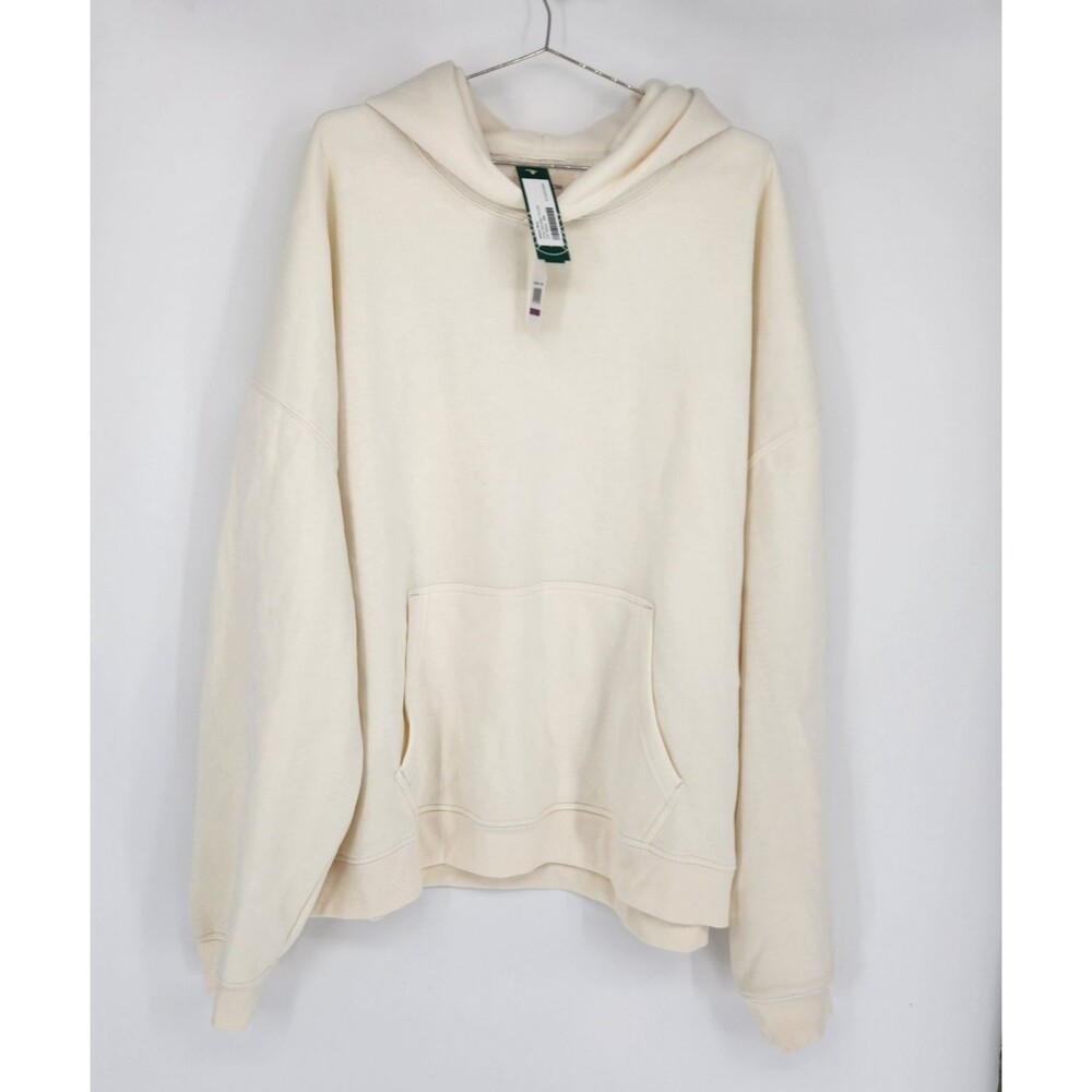 Mason Row Men's XXL Off-White Drop‎ Shoulder Hoodie NWT